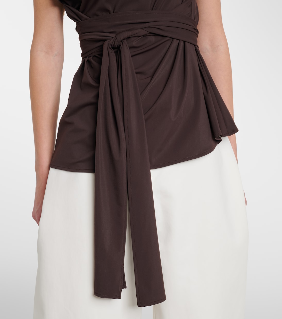 One-shoulder jersey wrap top | Róhe