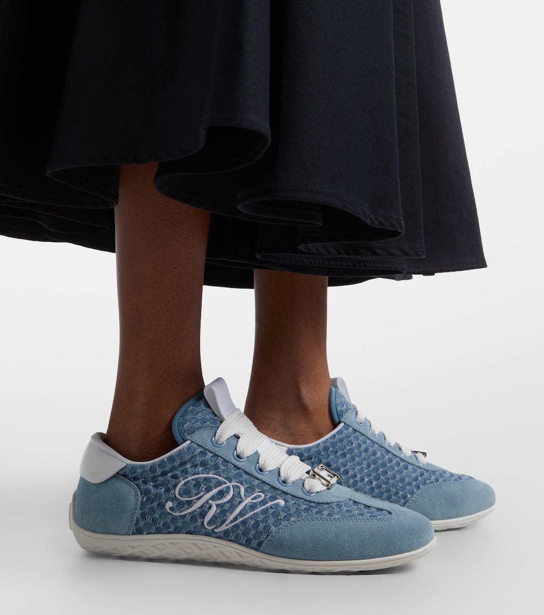 Viv' suede-trimmed sneakers | Roger Vivier