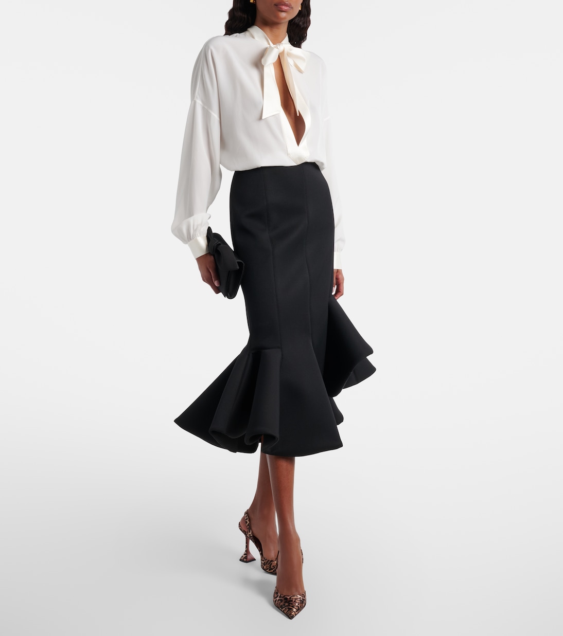 Holli 95 satin slingback pumps | Amina Muaddi