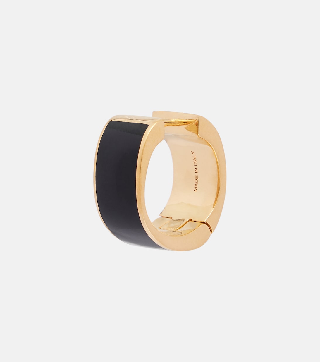 Signature enamel gold-plated hoop earrings | Toteme