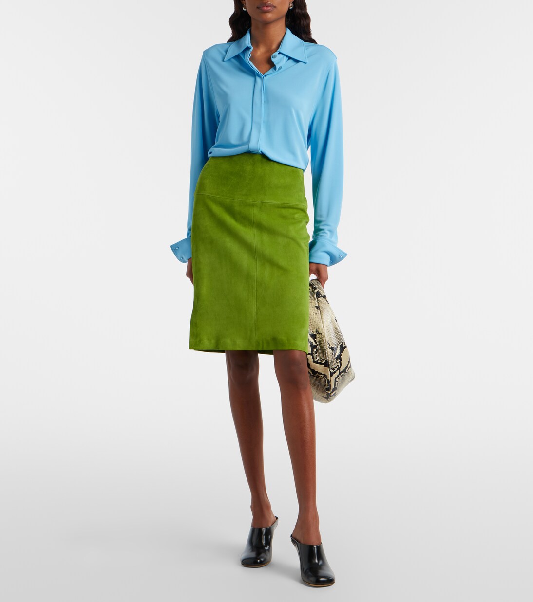 Gin suede midi skirt | Stouls