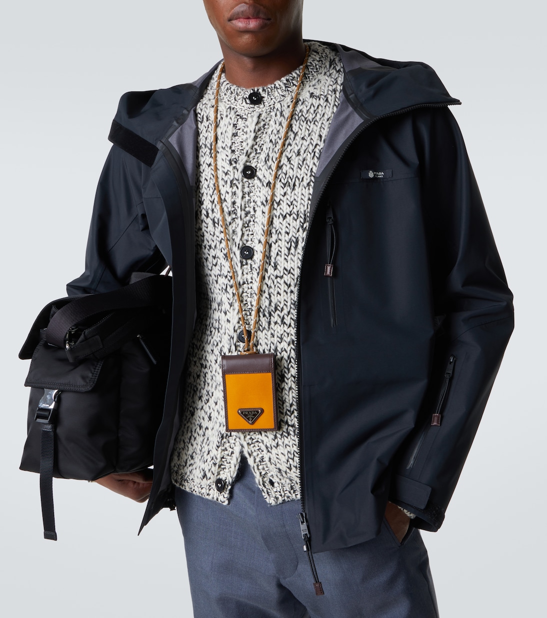 Kartenetui mit Riemen Prada Speedrock aus Re-Nylon  | Prada