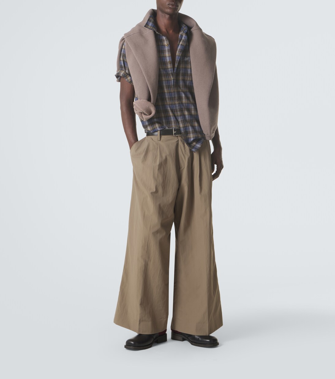 Checked cotton-blend shirt | ERL