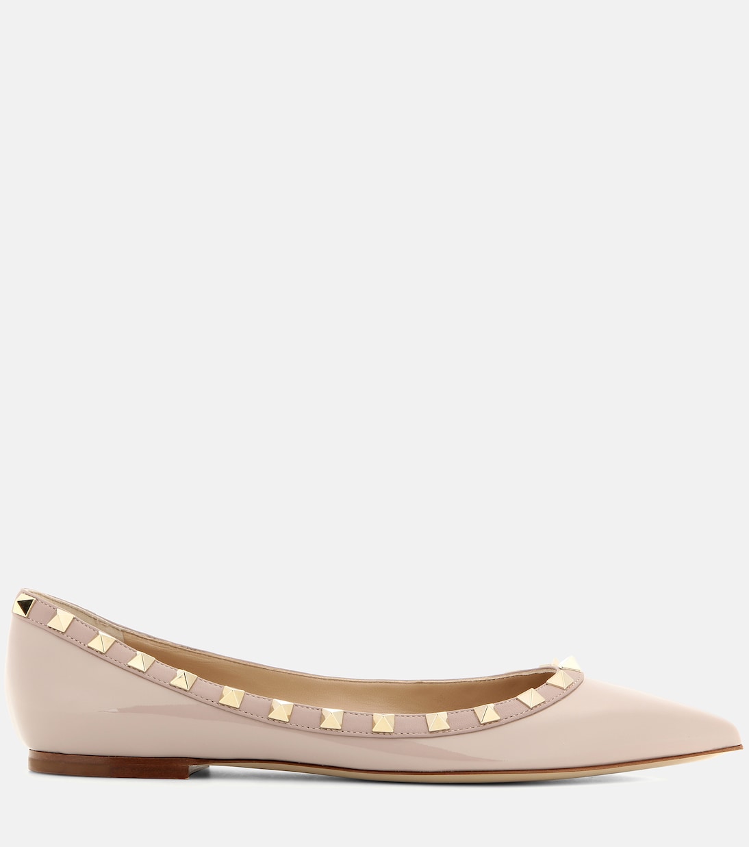 Valentino Garavani Rockstud patent leather ballet flats | Valentino Garavani