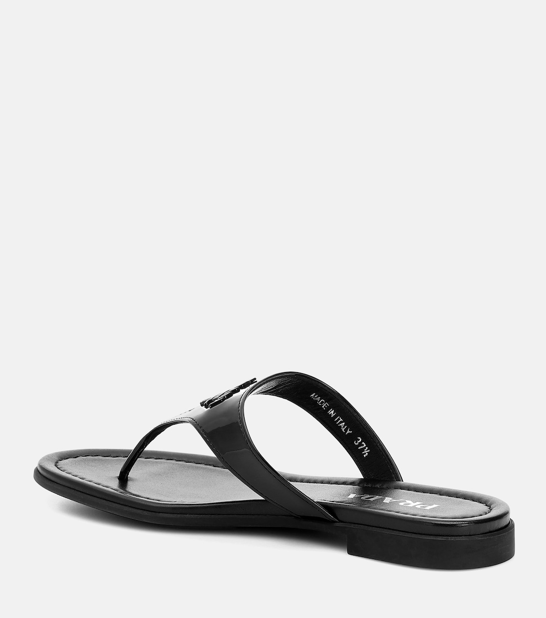 Tongs en cuir verni | Prada
