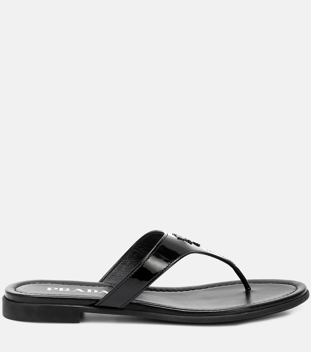 Tongs en cuir verni | Prada