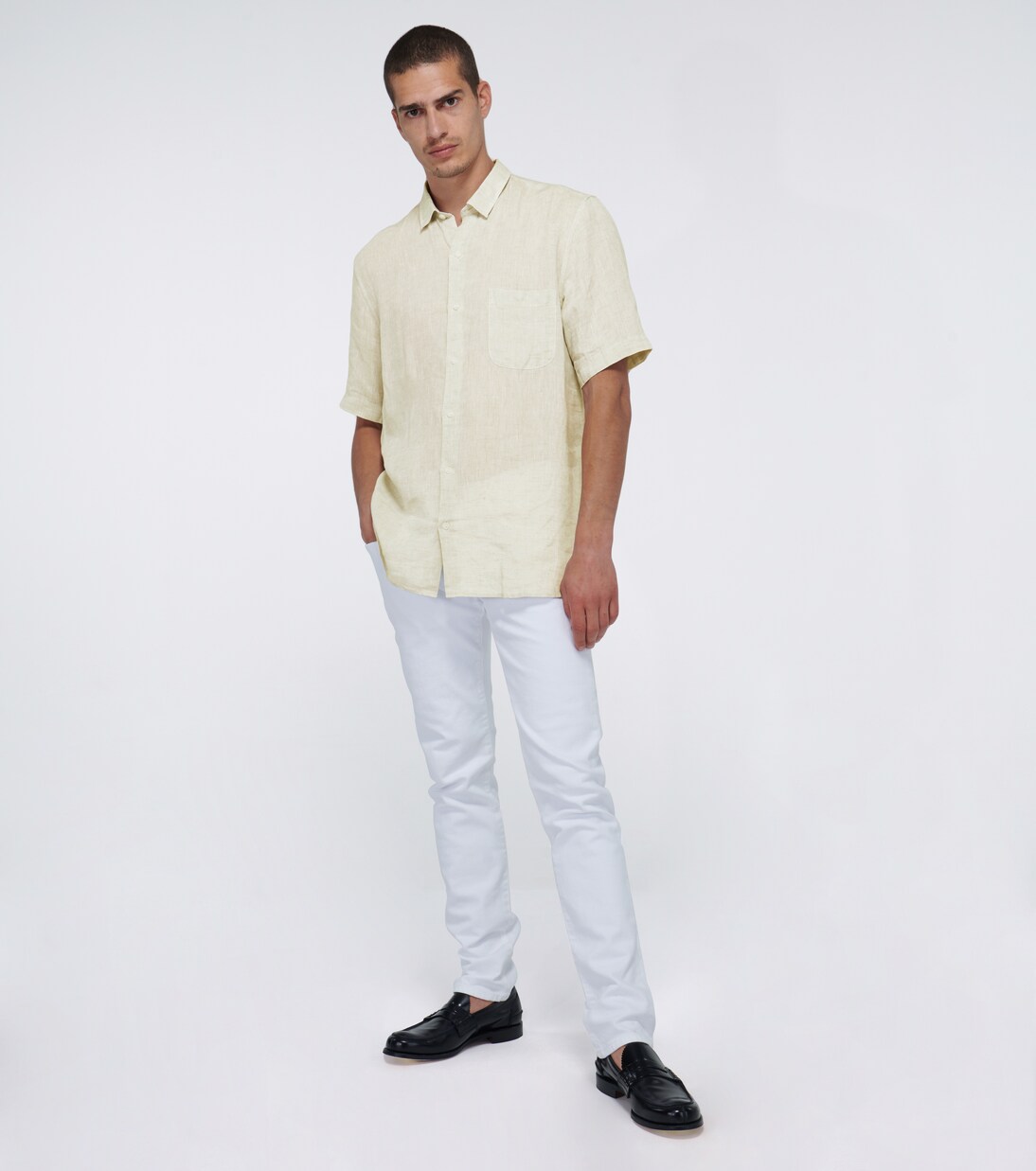 Camisa de lino de manga corta | Sunspel