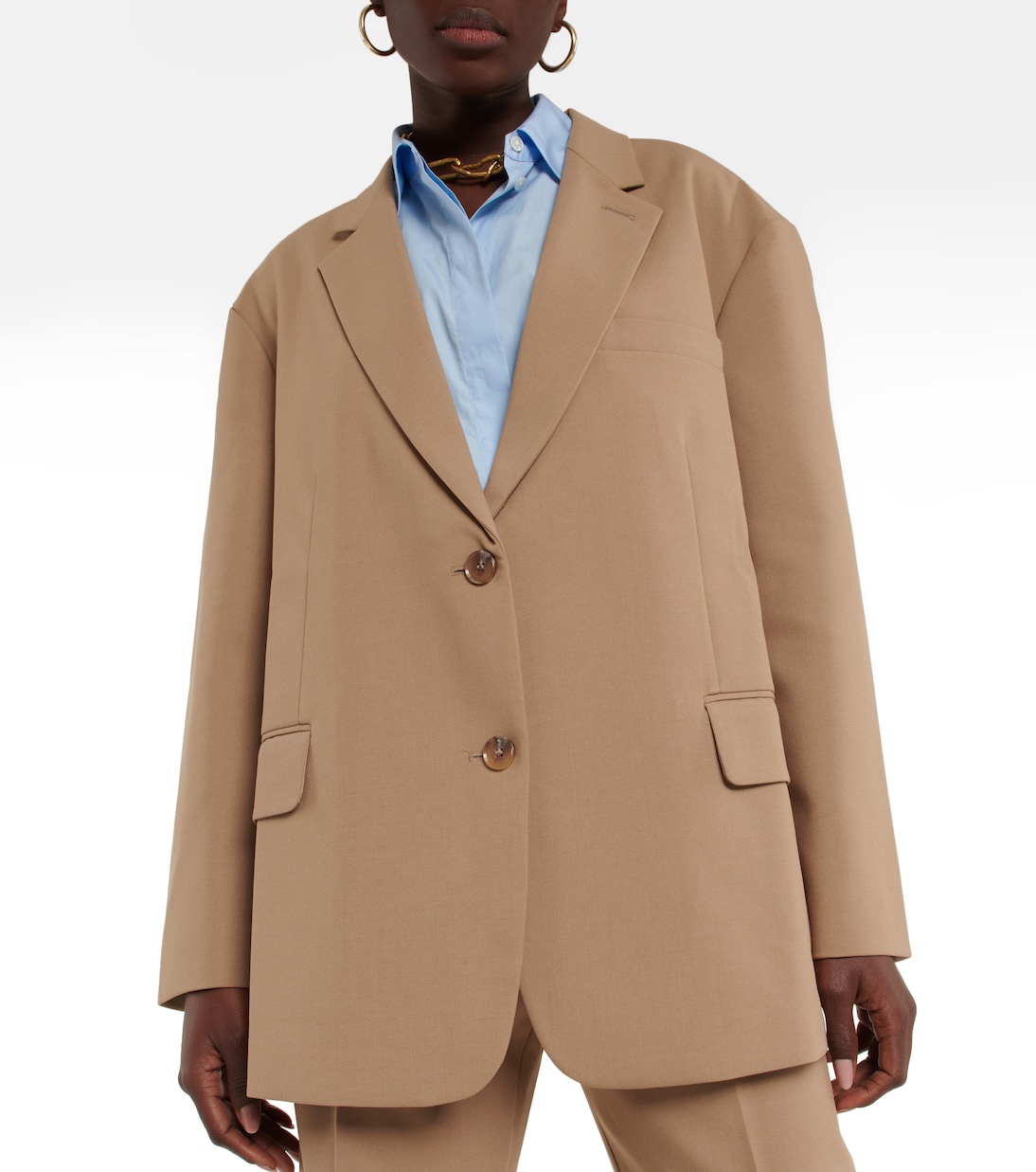 Blazer oversize Bea in twill | The Frankie Shop