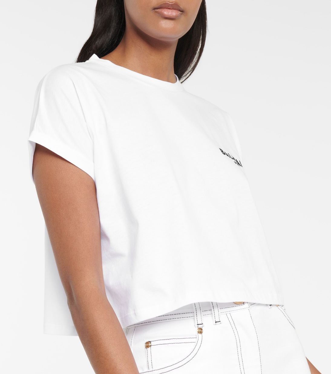 Camiseta de algodón con logo | Balmain