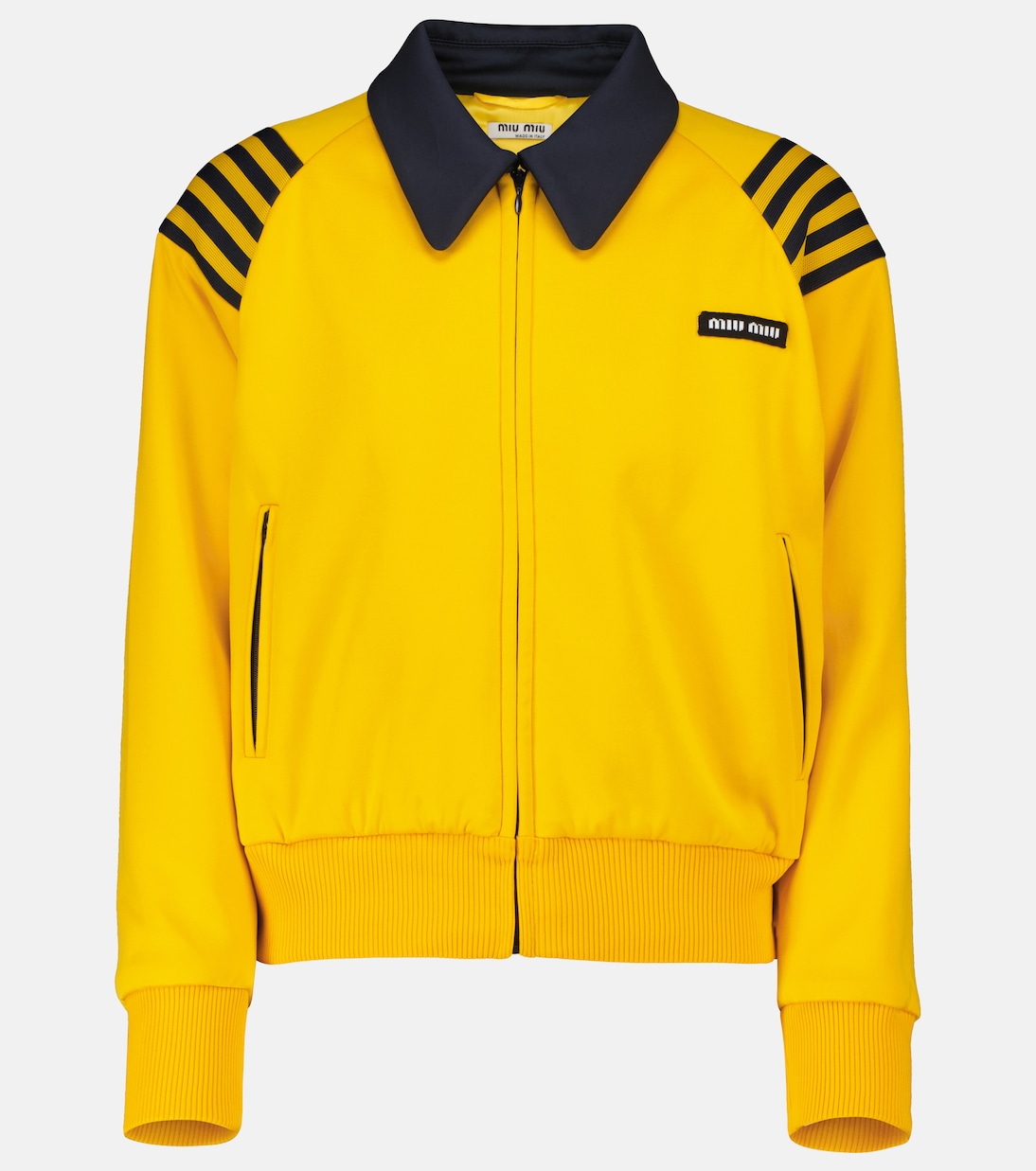 Felpa in misto cotone con zip | Miu Miu