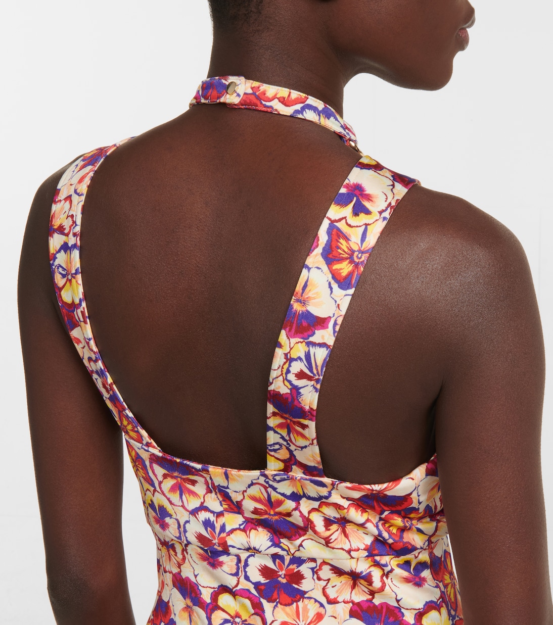 Chainlink floral jersey midi dress | Rabanne