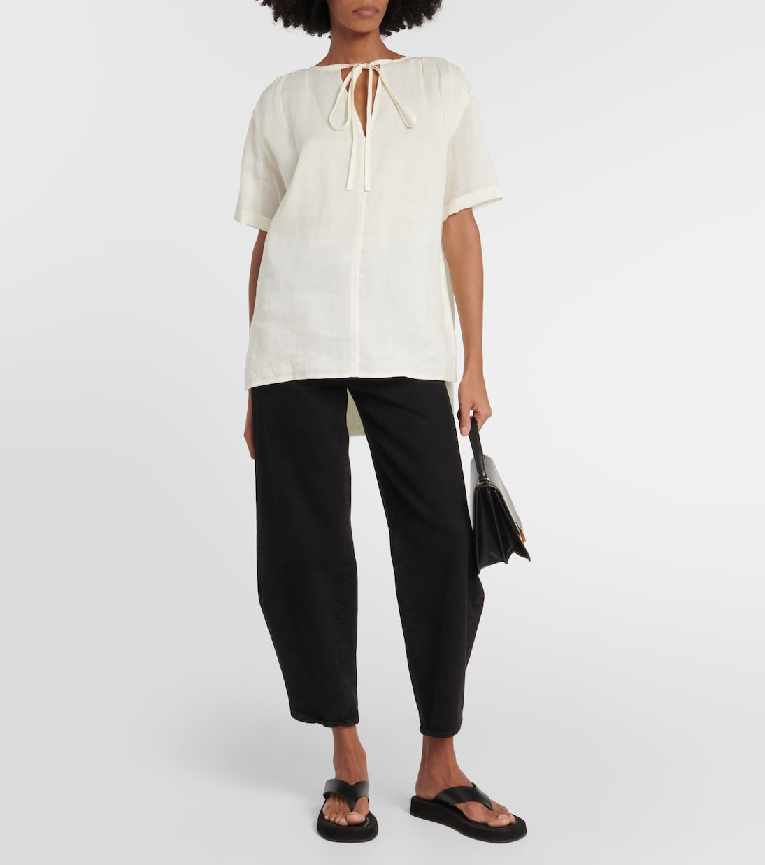 Blouse à lavallière en ramie | Joseph