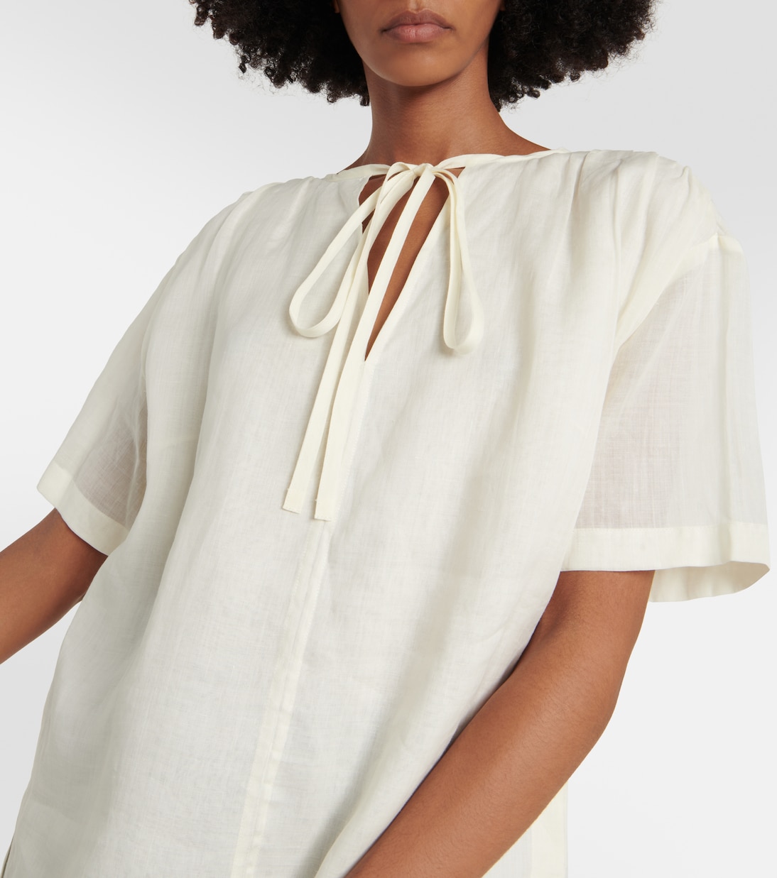 Blouse à lavallière en ramie | Joseph