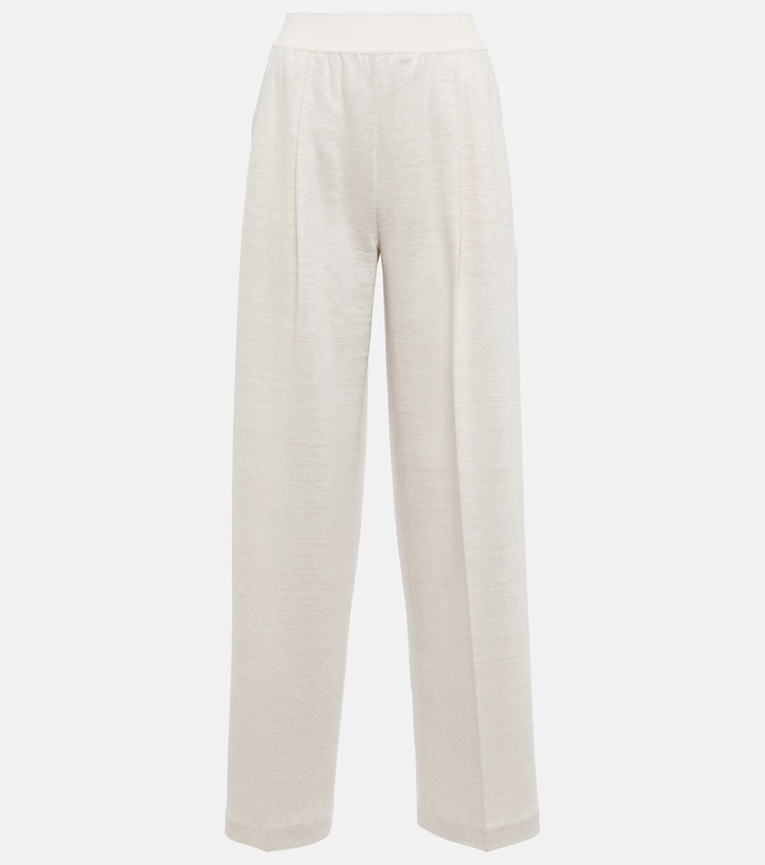 High-rise linen straight pants | Loro Piana