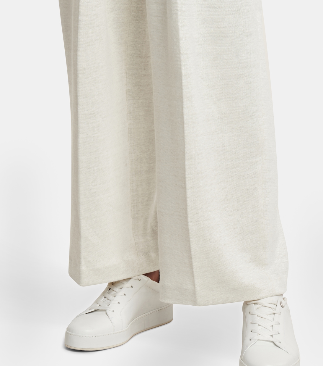 High-rise linen straight pants | Loro Piana