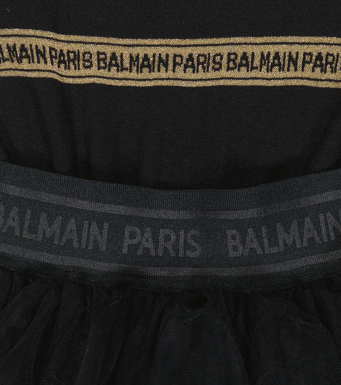 Pulloverkleid mit Tüll | Balmain Kids