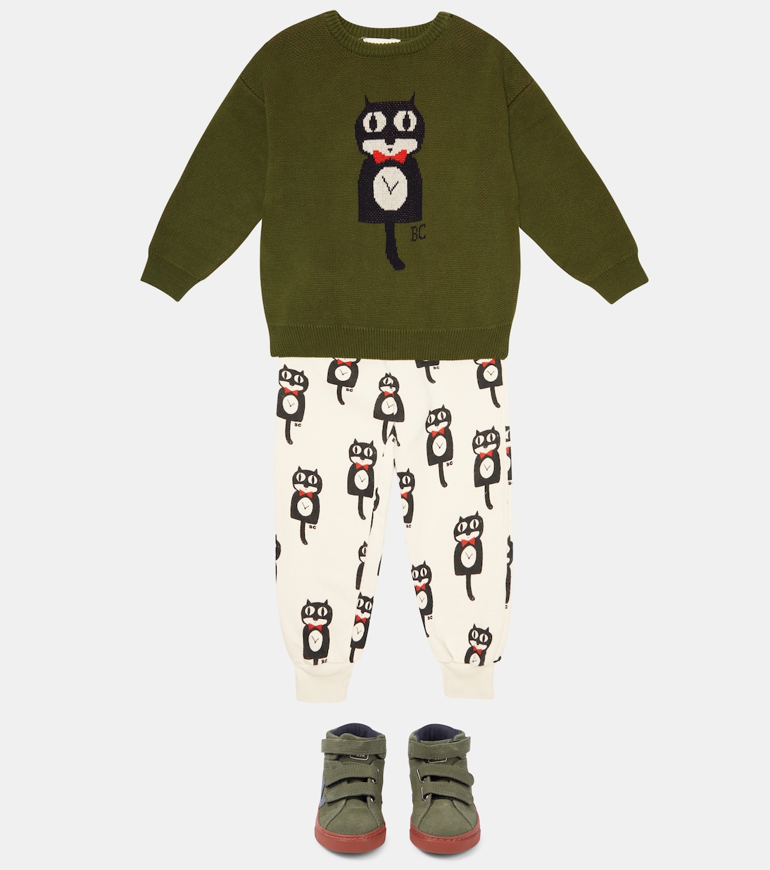 Jersey de algodón y punto intarsia | Bobo Choses