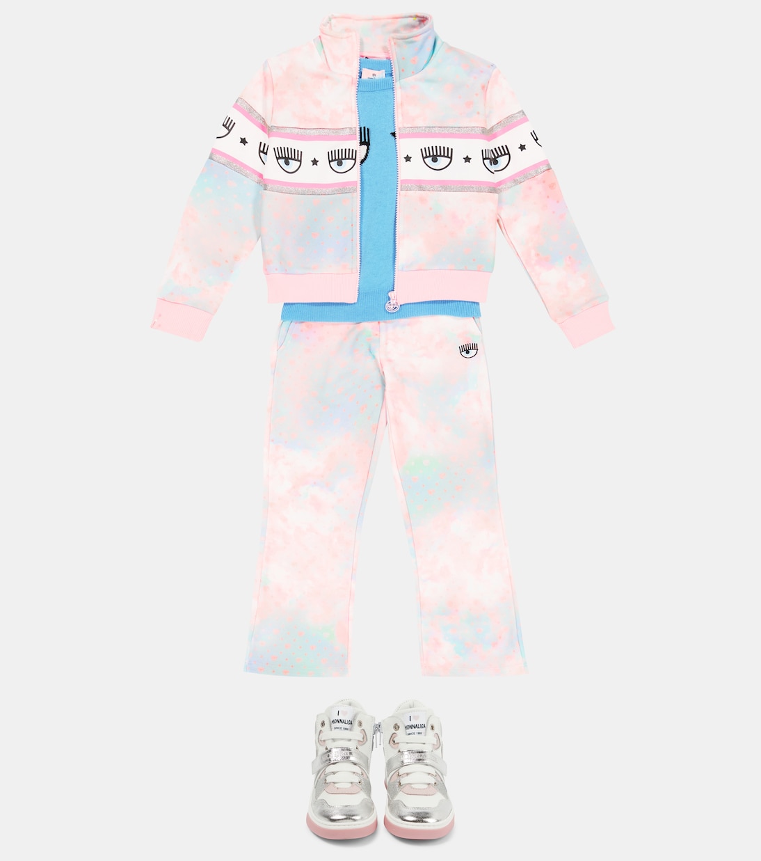 x Chiara Ferragni printed sweatpants | Monnalisa