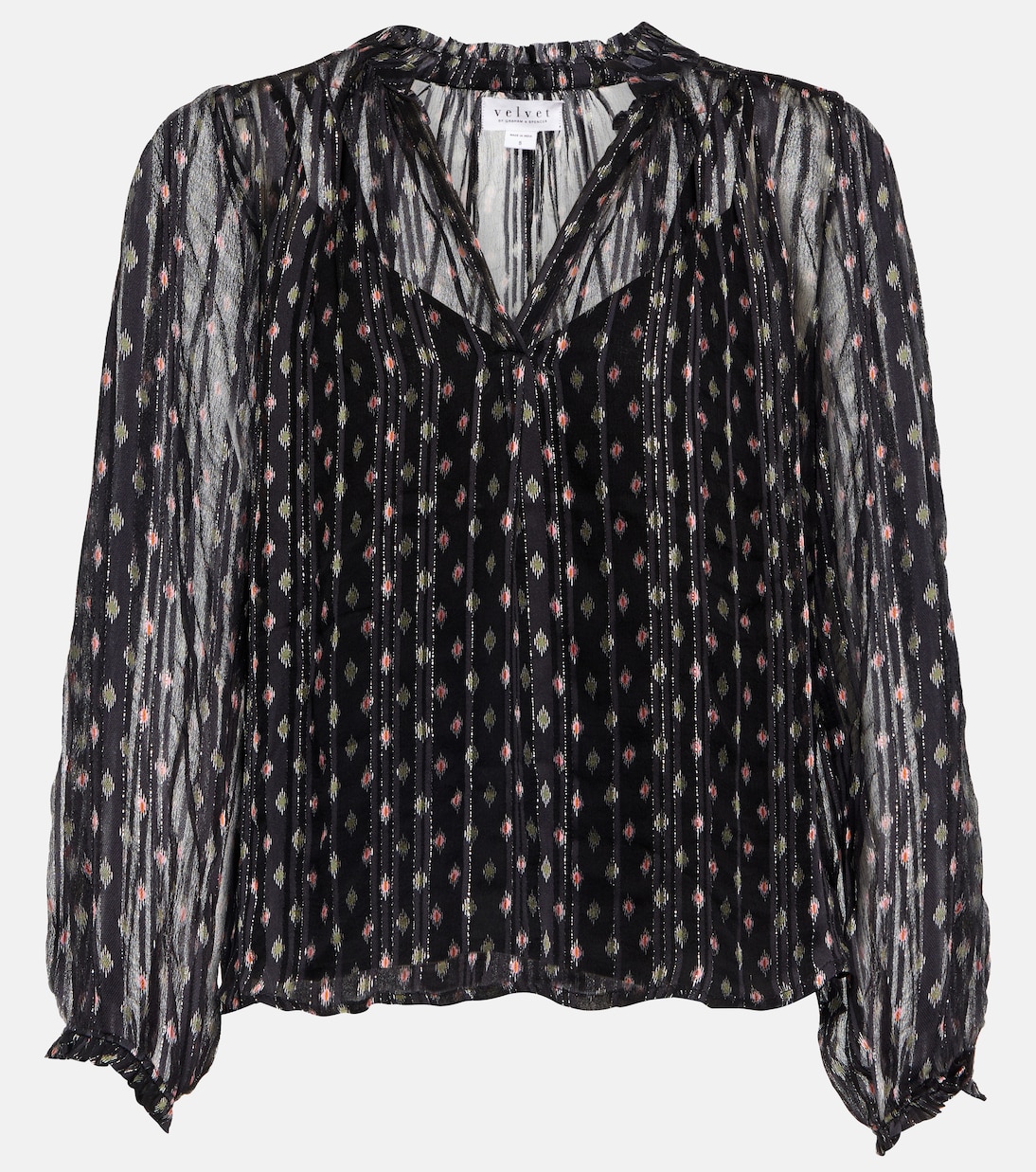 Bluse aus einem Baumwollgemisch | Velvet