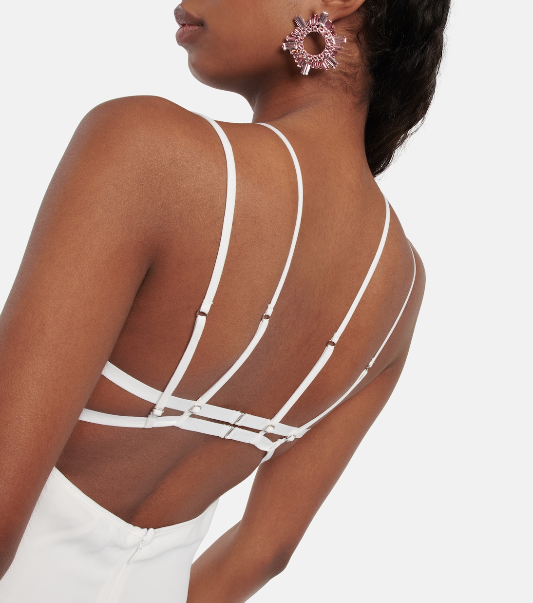 Bridal cutout crêpe gown | Nensi Dojaka