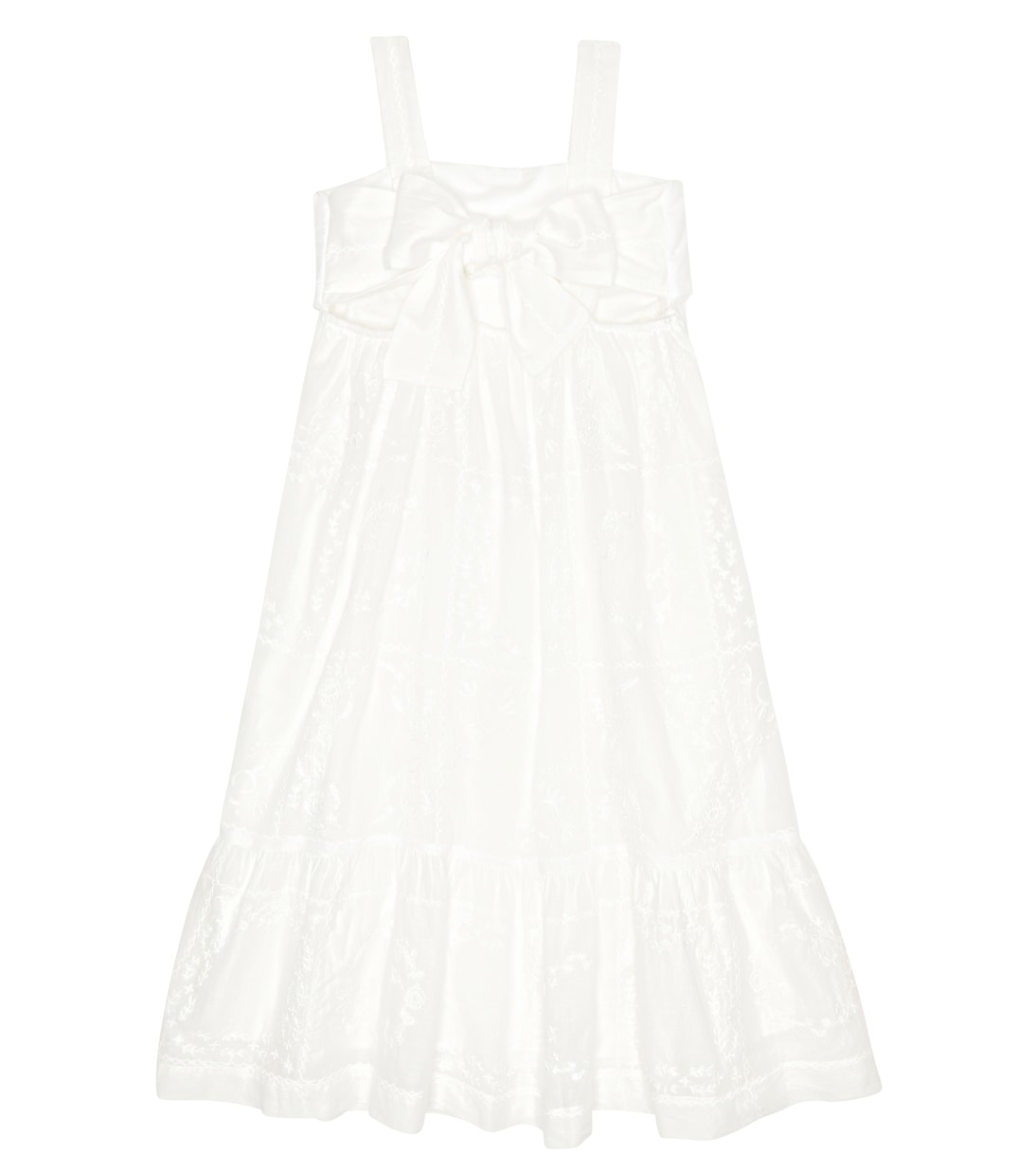 Embroidered cotton voile dress | Chloé Kids