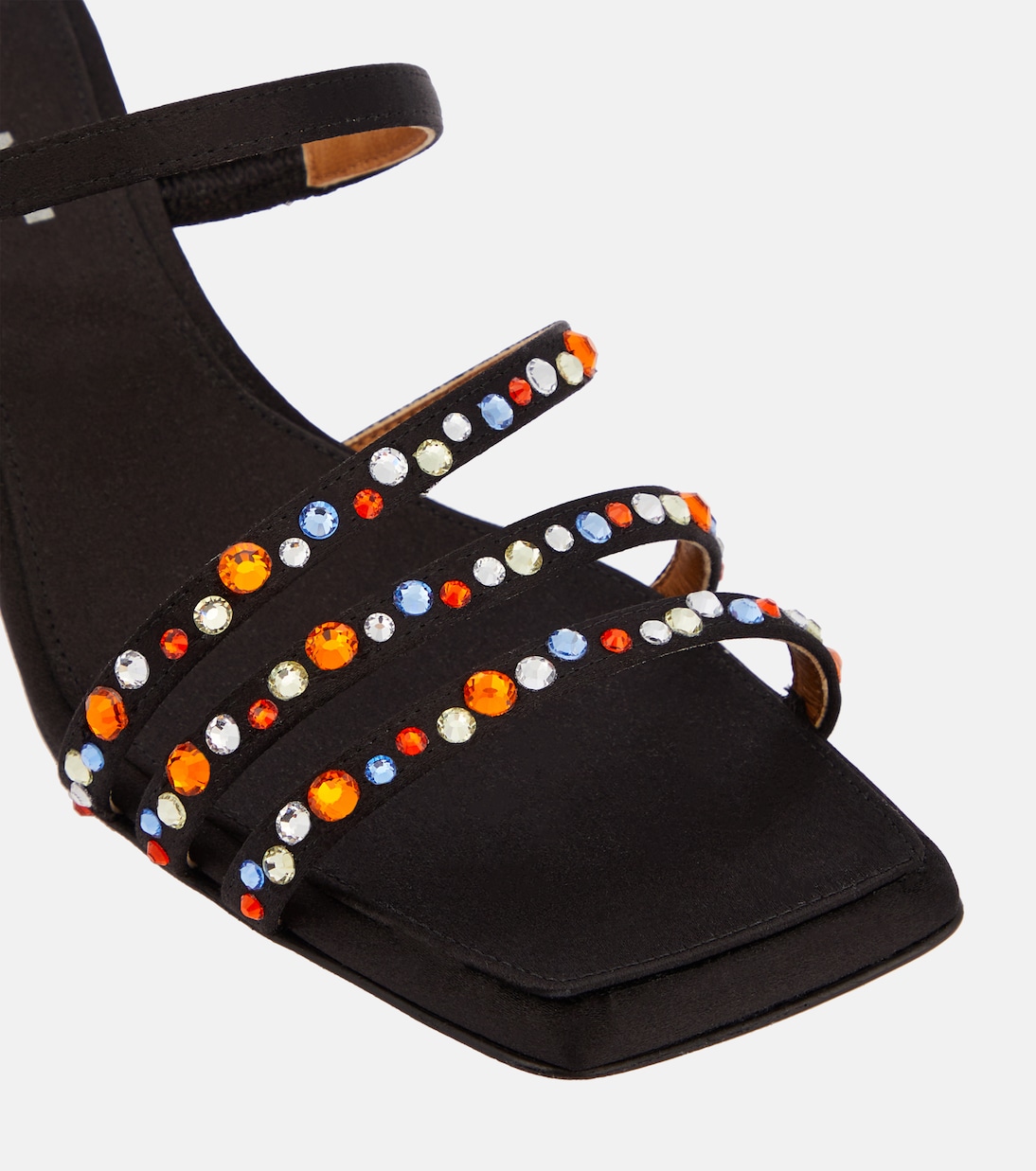Melrose crystal-embellished satin mules | Marni