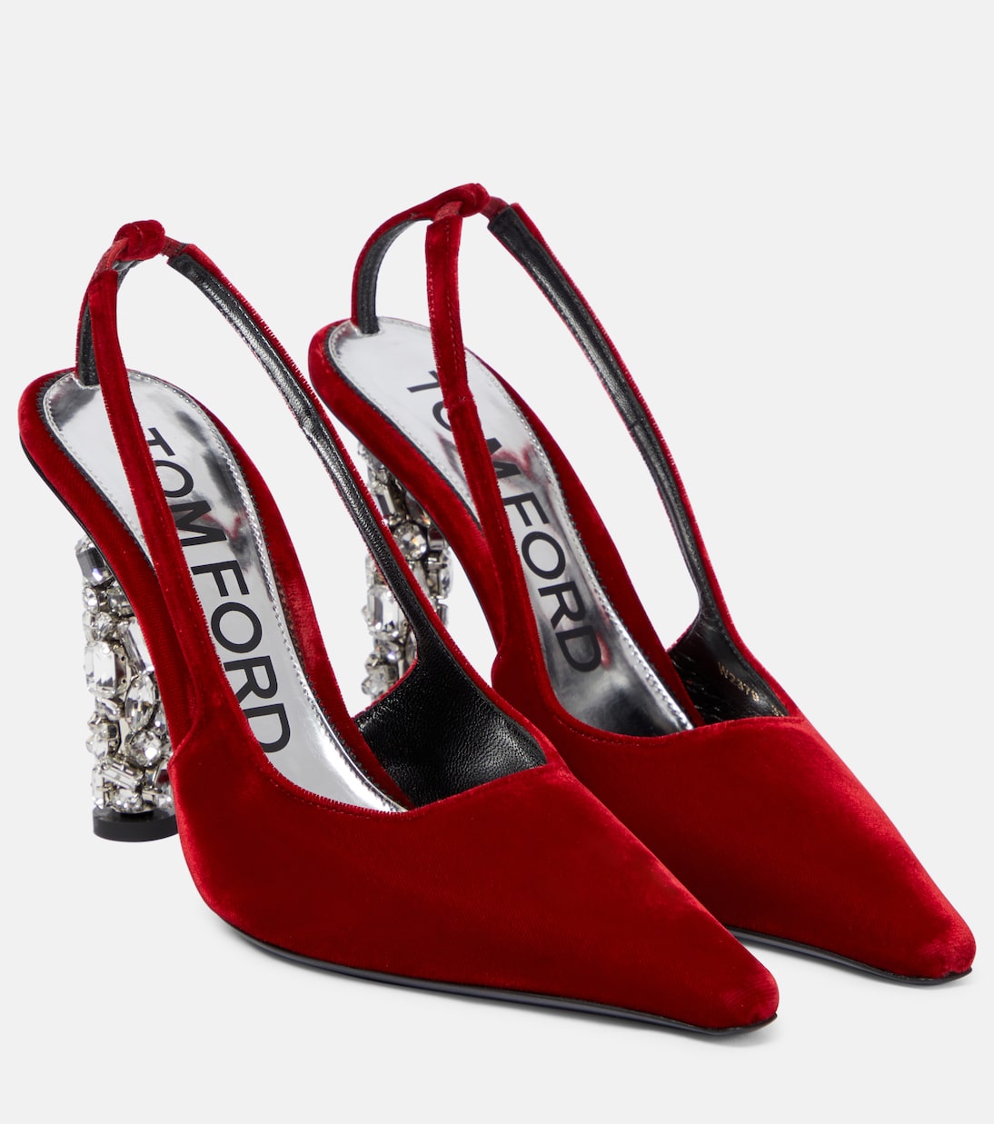 Verzierte Slingback-Pumps aus Samt | Tom Ford