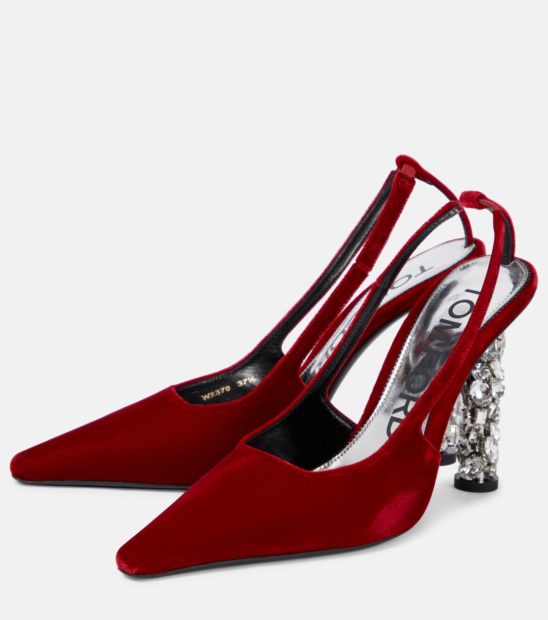 Verzierte Slingback-Pumps aus Samt | Tom Ford