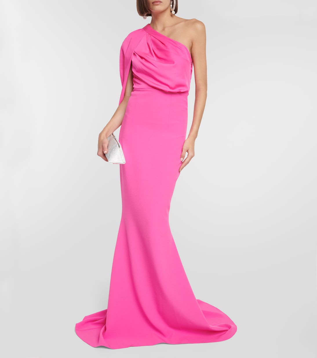 Robe Ambrette aus Crêpe und Satin | Safiyaa