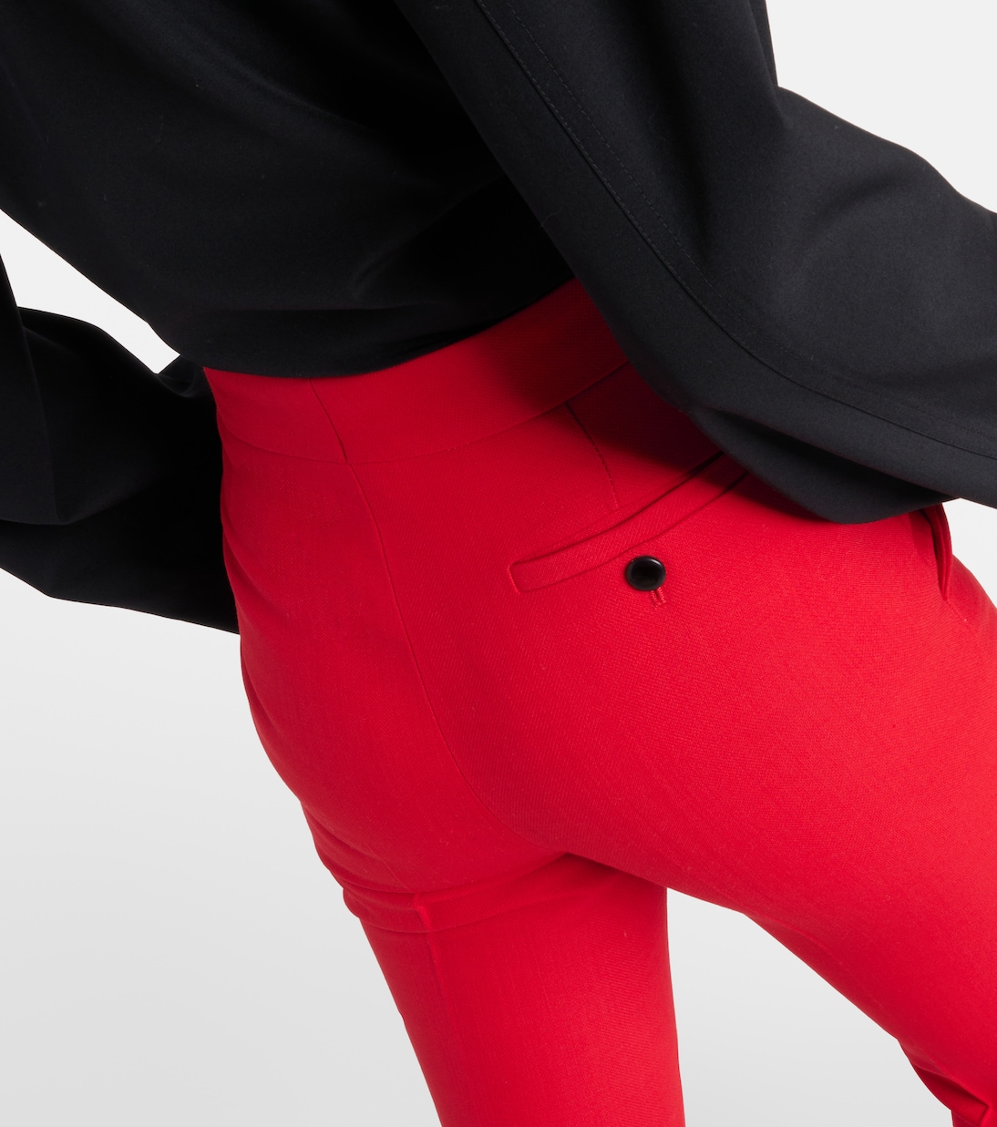 Pantaloni regular in lana vergine a vita alta | Ferragamo