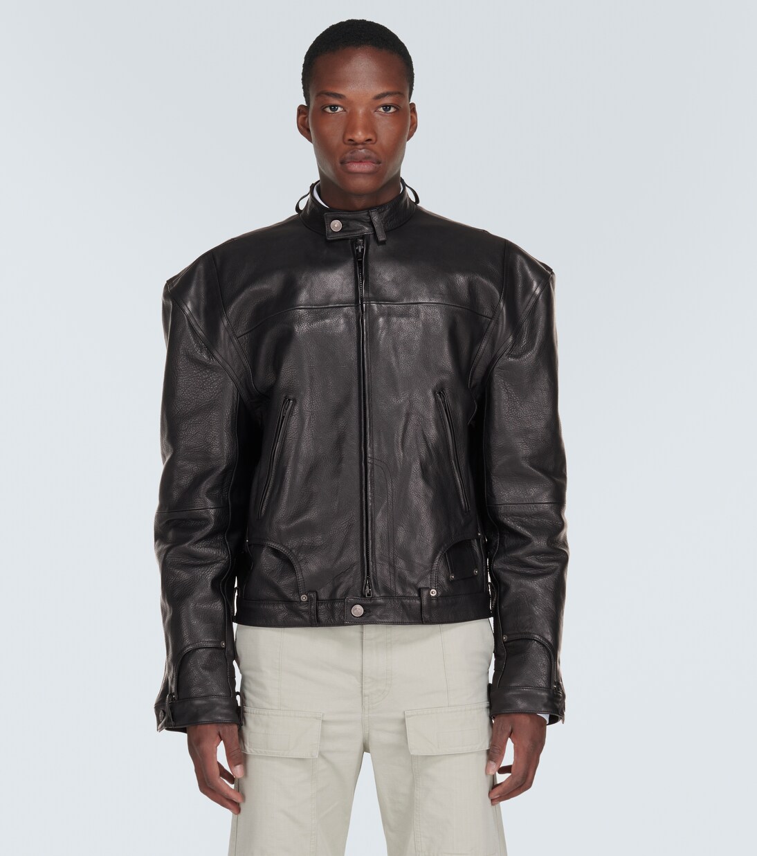 Oversize-Lederjacke | Balenciaga