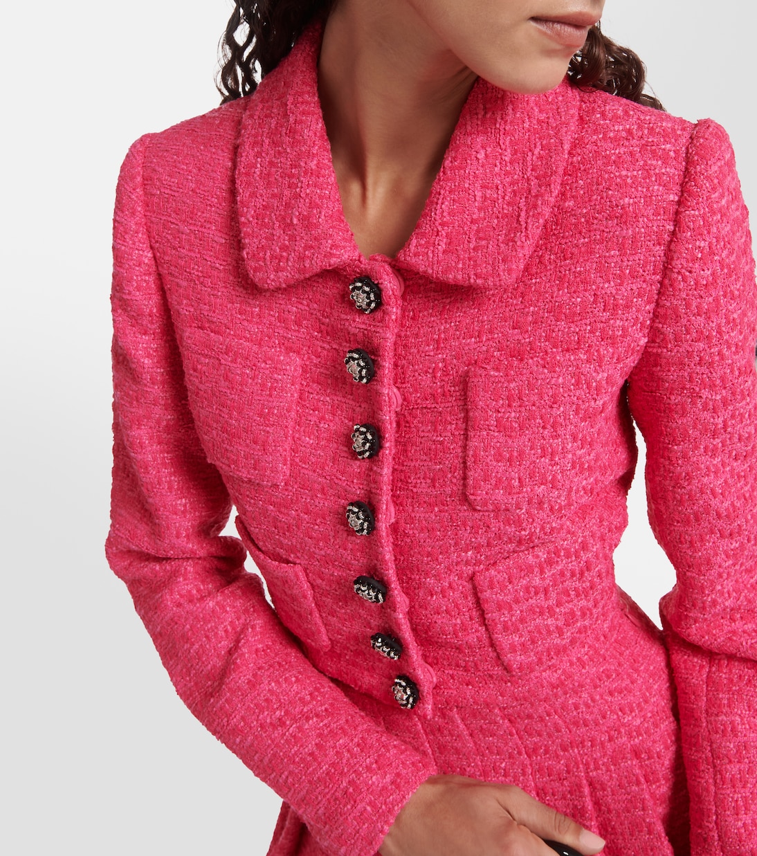 Cropped bouclé jacket | Self-Portrait