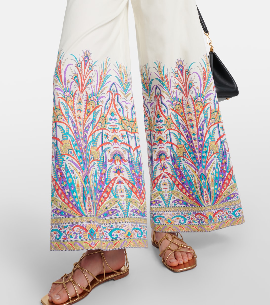 Pantaloni a gamba larga in misto cotone con stampa | Etro