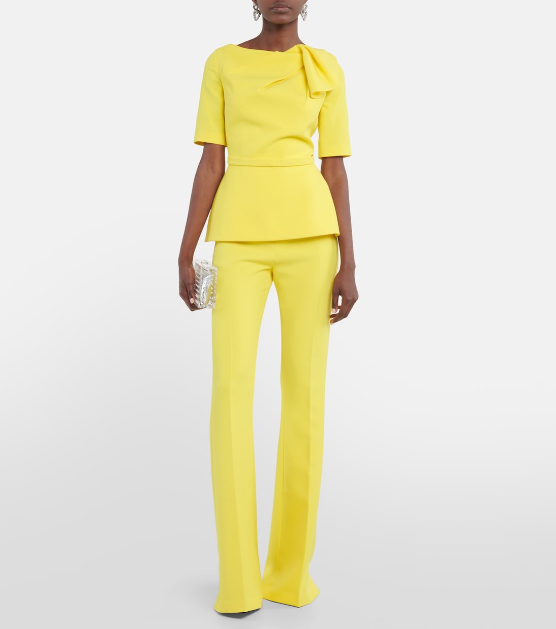 Mattea draped crêpe top | Safiyaa