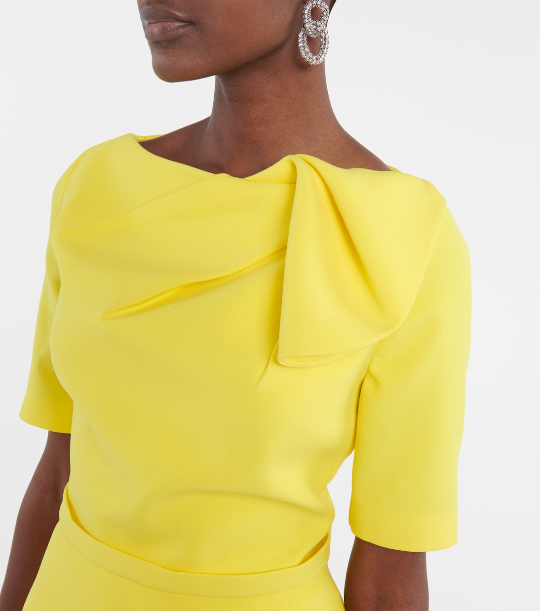 Mattea draped crêpe top | Safiyaa