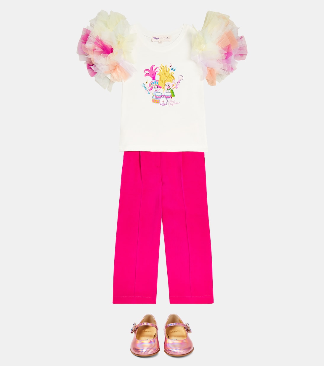x Trolls tulle-trimmed cotton T-shirt | Tutu Du Monde
