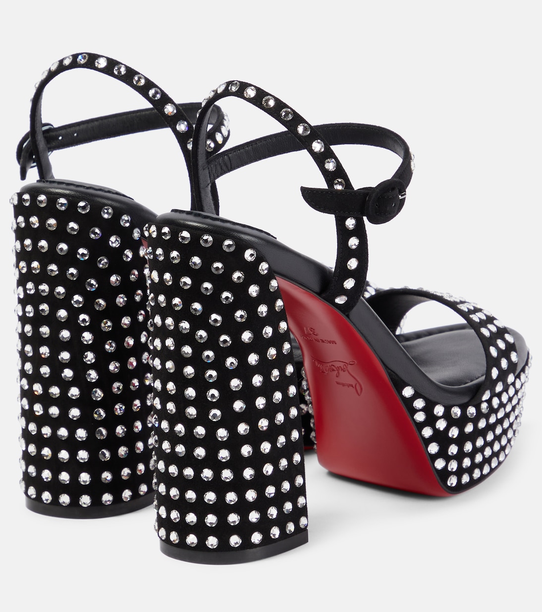 Sandales Movida Jane Strass Boum à plateau | Christian Louboutin