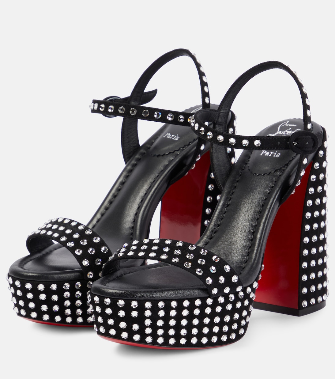 Sandales Movida Jane Strass Boum à plateau | Christian Louboutin