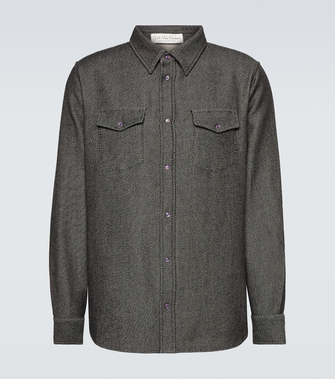 Camisa de sarga de algodón y cachemir | God's True Cashmere