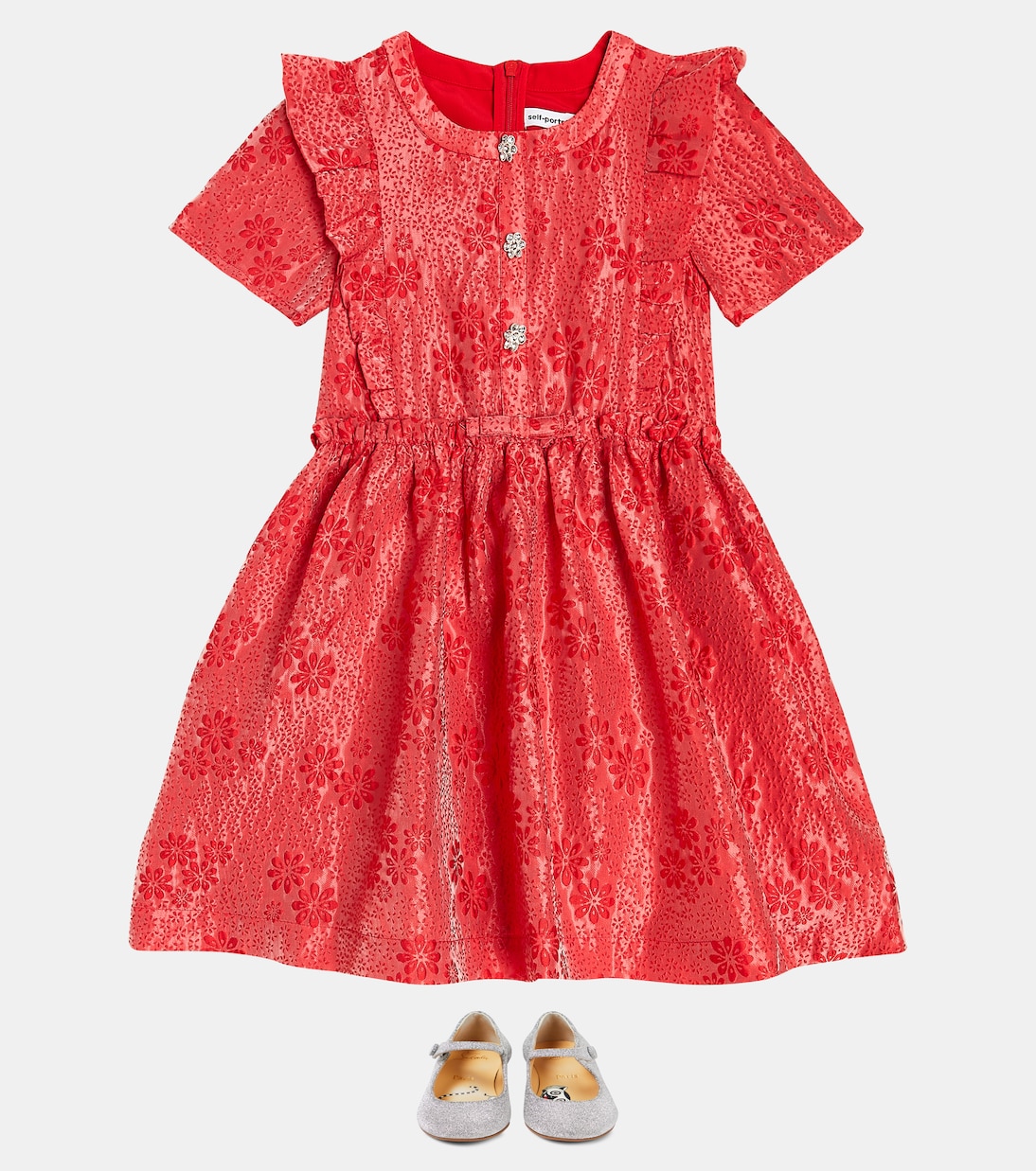 Verziertes Kleid aus Jacquard | Self-Portrait Kids