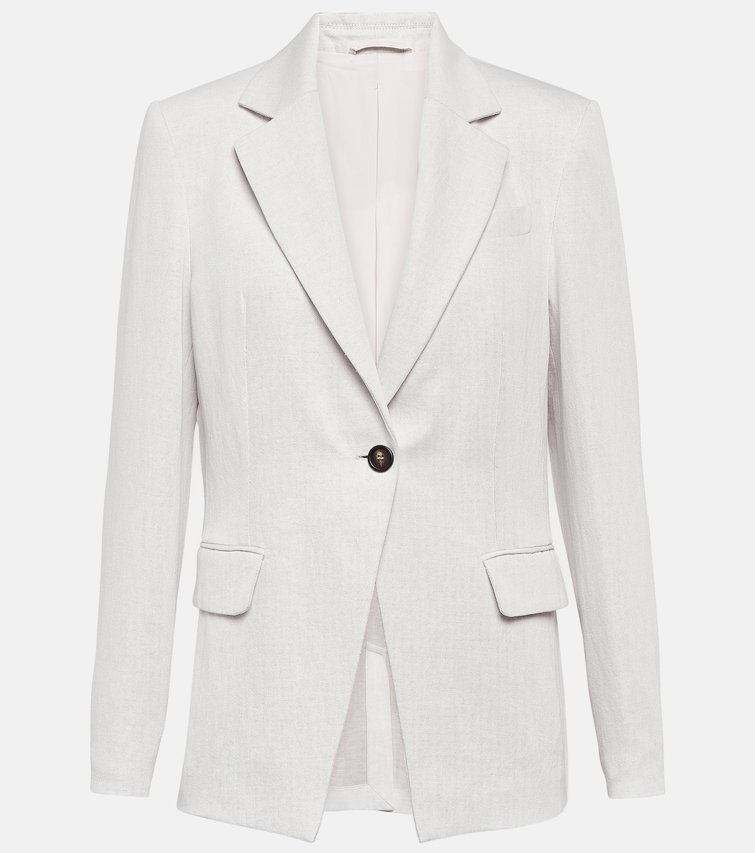 Blazer in cotone e lino | Brunello Cucinelli