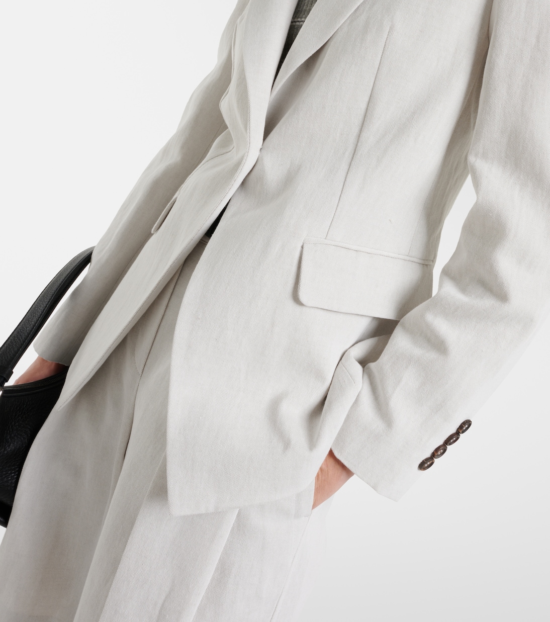 Blazer in cotone e lino | Brunello Cucinelli