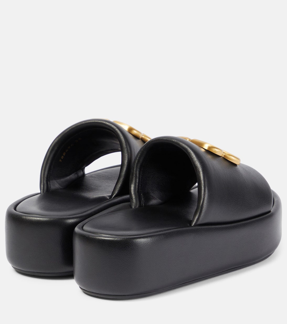 Rise BB leather platform slides | Balenciaga