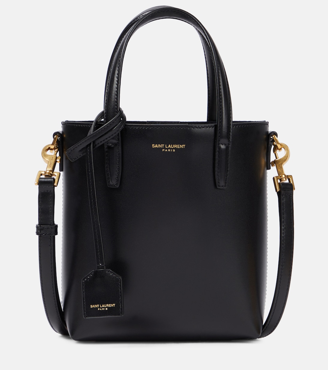 Ysl black leather tote cheap