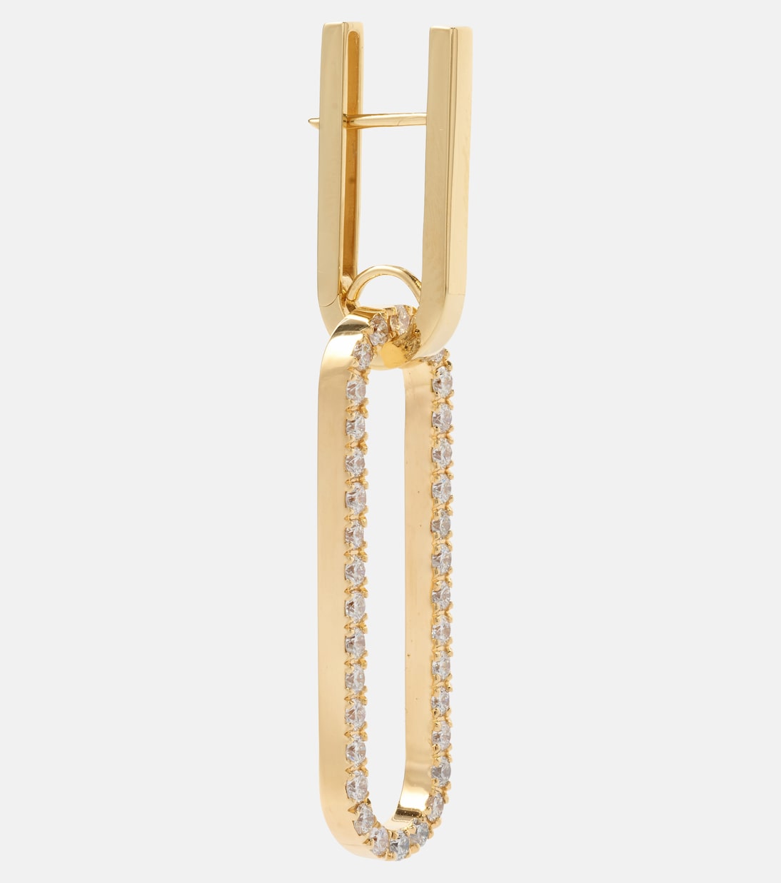 Link 18kt gold hoop earrings with diamonds | Bucherer Fine Jewellery