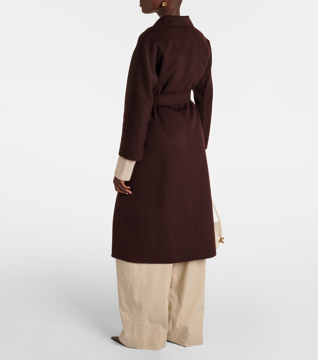 Abrigo de lana virgen con cinturón | 'S Max Mara