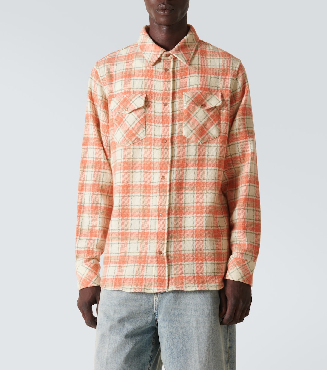 Camisa de cachemir a cuadros | God's True Cashmere