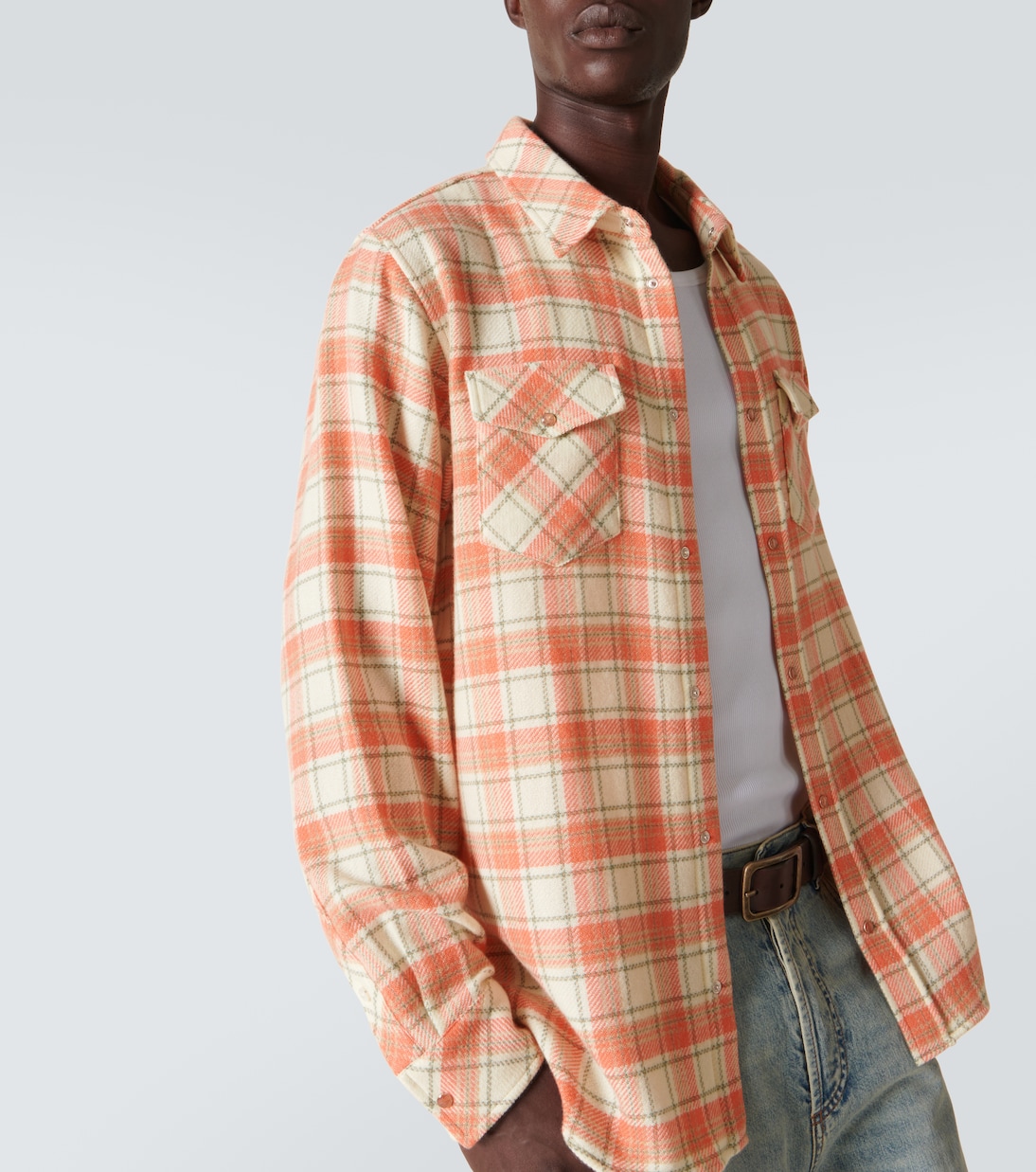 Camisa de cachemir a cuadros | God's True Cashmere