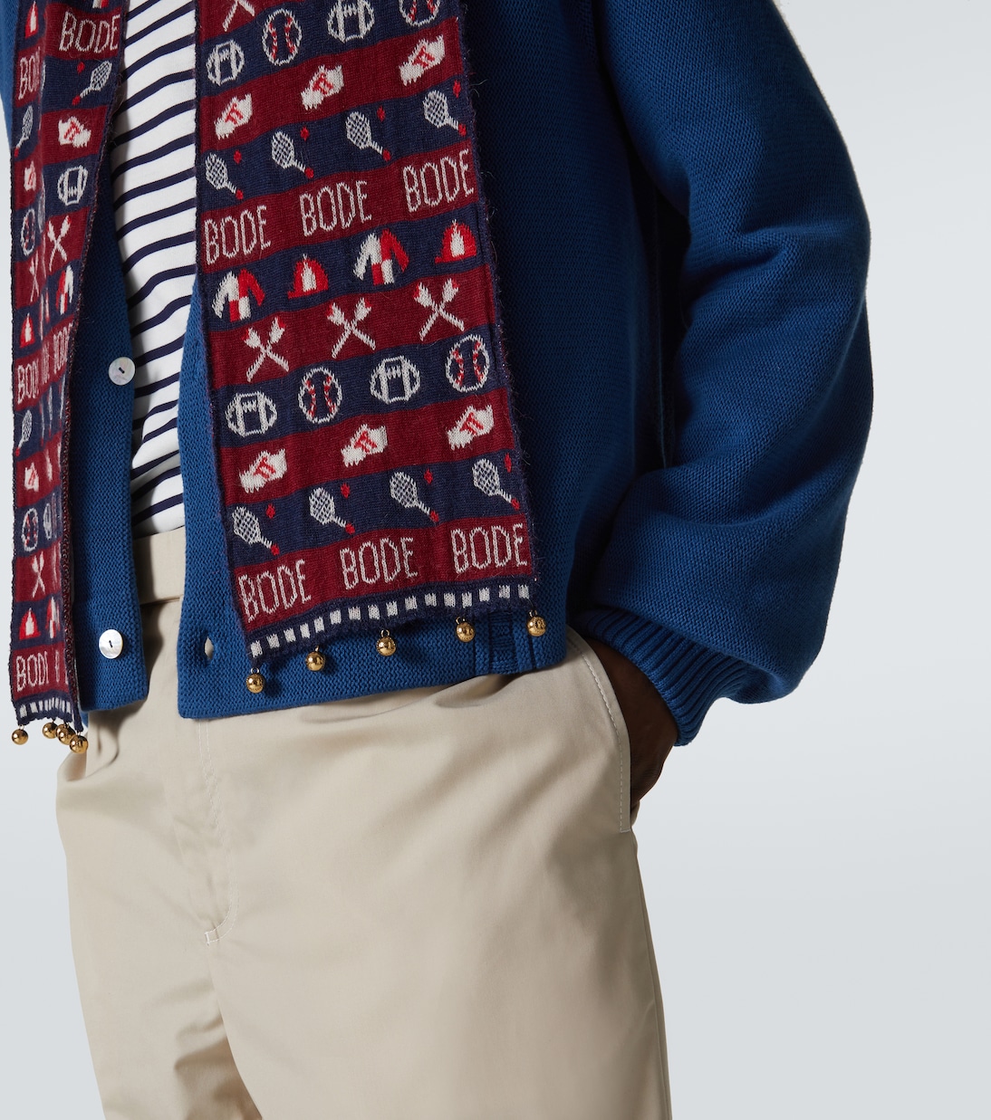 Sciarpa Sporting in jacquard di alpaca | Bode