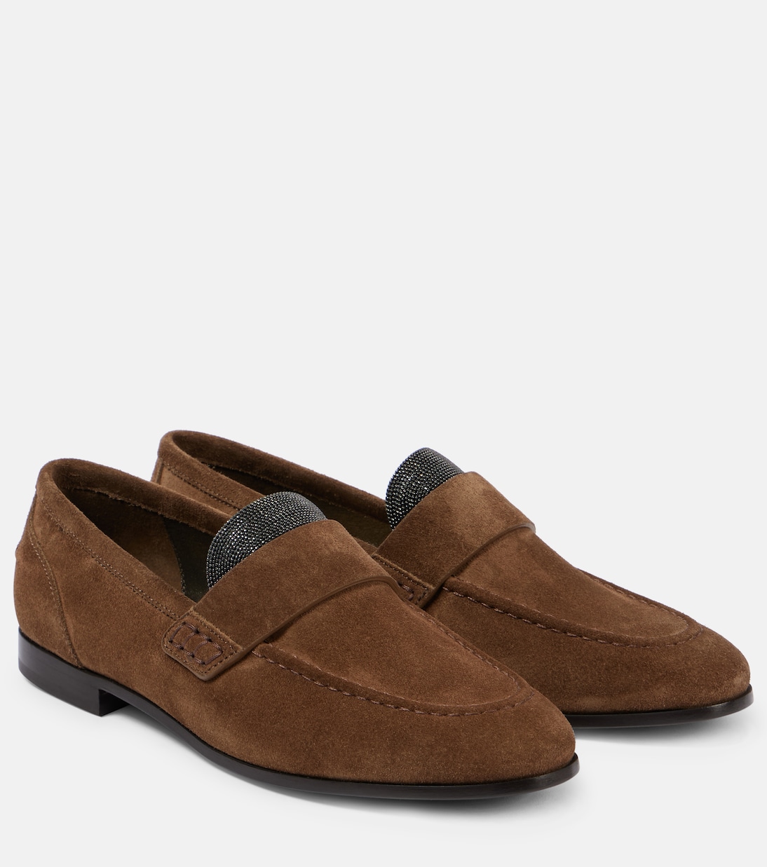 Loafers Monili aus Veloursleder | Brunello Cucinelli